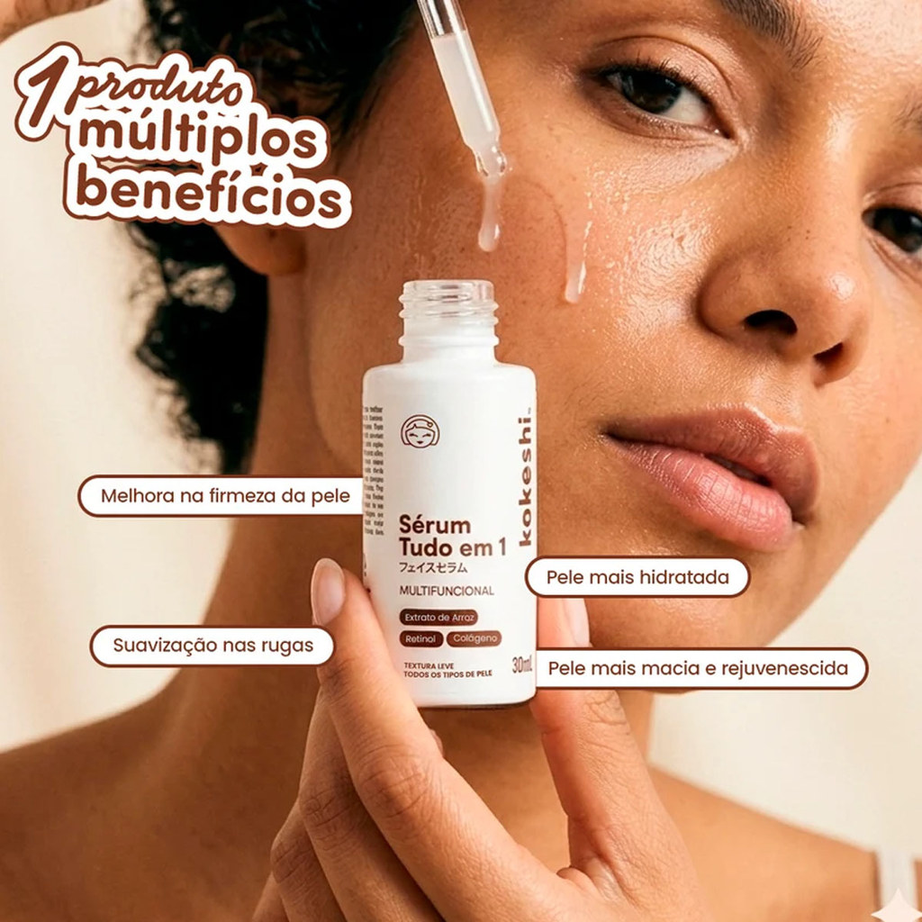 Serum Facial Tudo em 1 Kokeshi 30ml — imagem 2 de 2