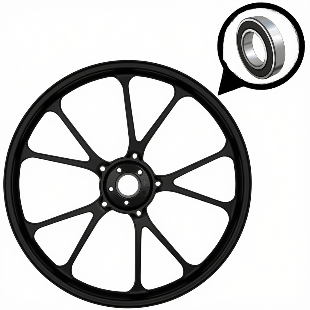 RODA DIANTEIRA HONDA CDG TITAN 150 FAN 150 2004 A 2013 ESD V-SHAPE PRETO FREIO DISCO SEM CAMARA SHIVER