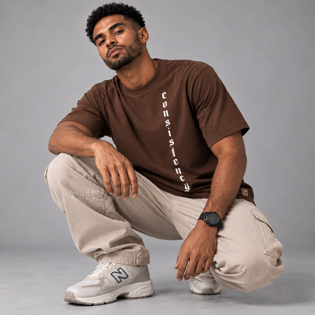 Camiseta Consistency Klyvor Algodão Macio Confortável Excelente Caimento Streetwear Casual Moderna Masculina