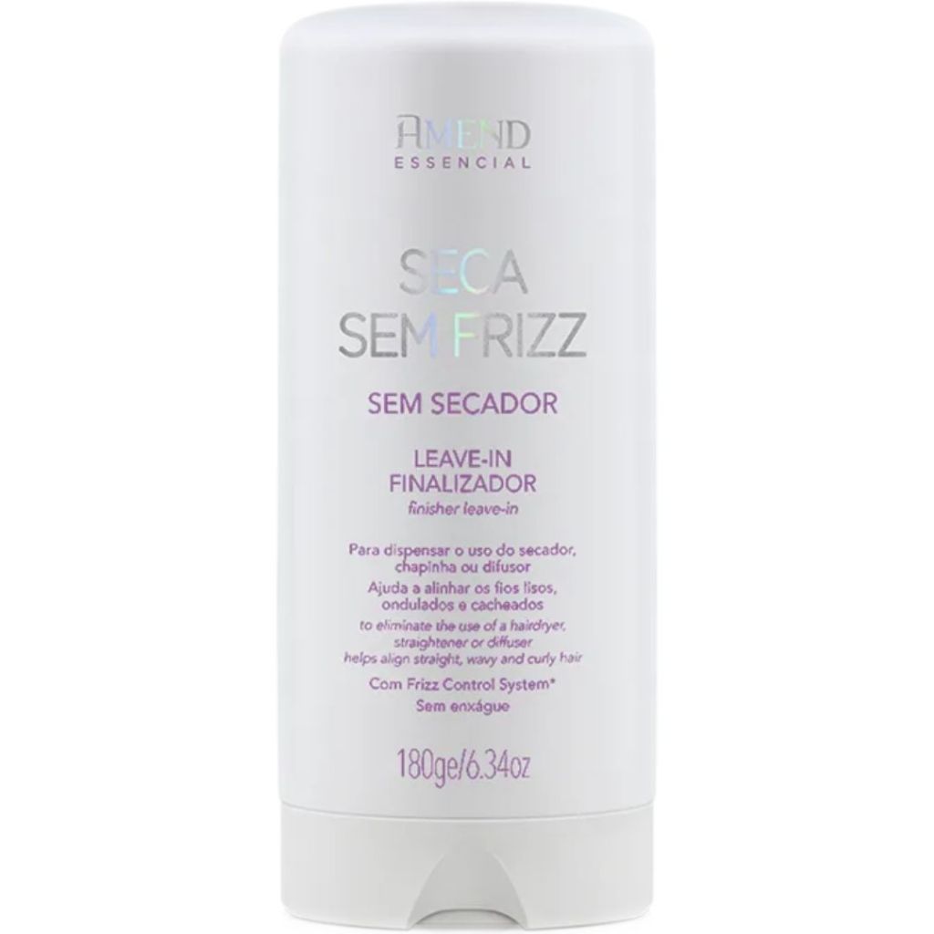 Amend Seca Sem Frizz 180ml Proteção Térmica Controle de Frizz e Brilho