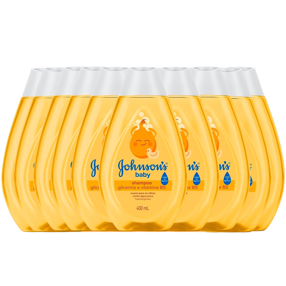 Kit Shampoo Johnson's Baby 400ml - 10 Unidades