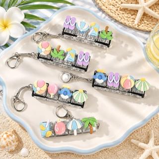 Chaveiro Fidget Keycap , Luz LED 4 Teclas Teclado Brinquedo De Dedo , Pingente De Tecla De Botão De Inquietação De Gato