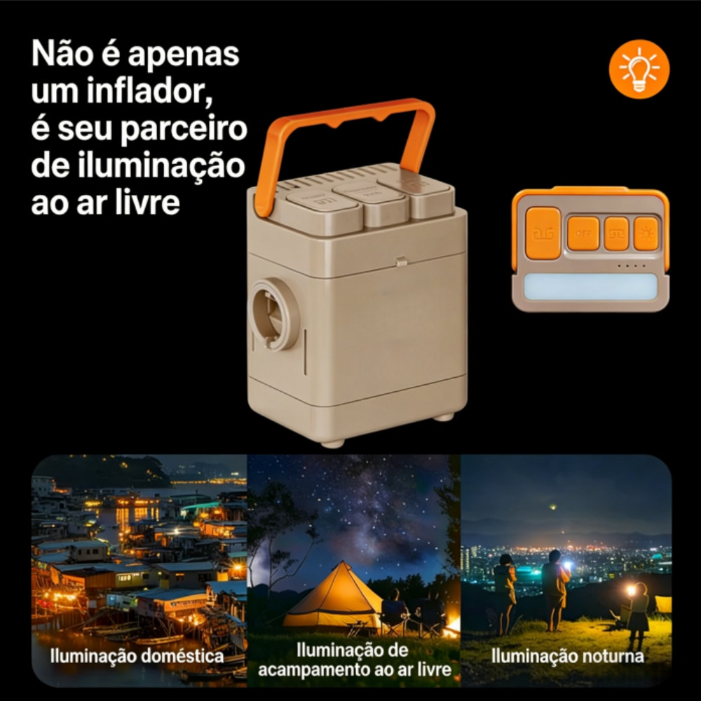 Colchão Inflável Queen JOYFOX com Bomba Recarregável 3 Min 300kg Colchão de Ar com Travesseiro para Casa Camping Hóspede — imagem 2 de 2