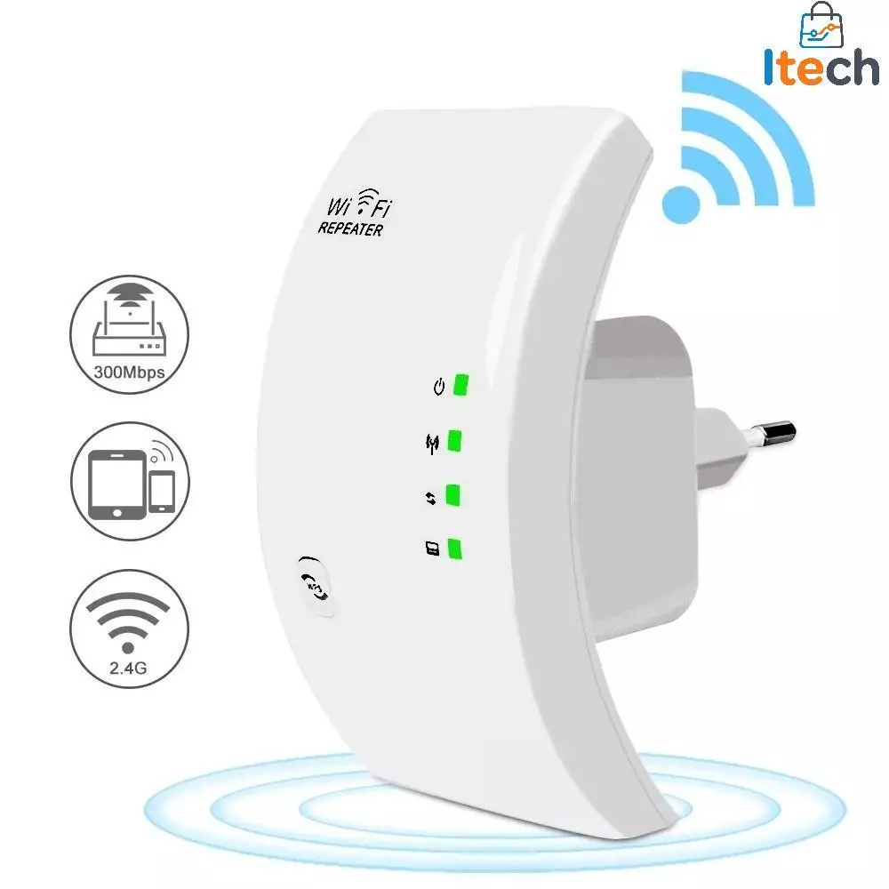 Repetidor Wireless Amplificador De Sinal Wifi 300/mbps Ultra Rápido sinal forte-itech