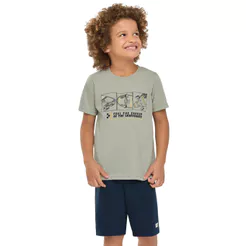 Conjunto Infantil Menino Texturizado Skate Elian Verde