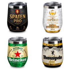 Copo Cuia Termico Inox Tampa Acrílica 350ml