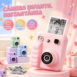 Crianças Câmera Instantânea Impressão Foto HD 1080P16X Zoom Música Filmadora Divertido Jogo Brinquedo Natal Presente Ani