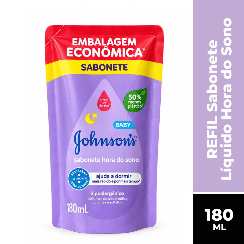 REFIL SABONETE LÍQUIDO INFANTIL JOHNSONS BABY HORA DO SONO 180ML