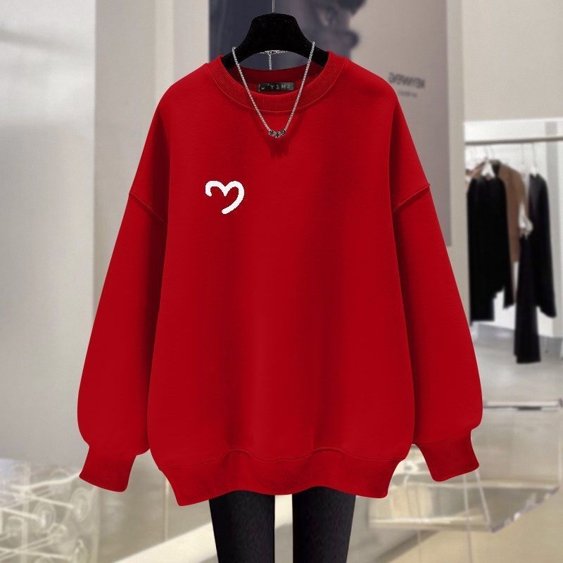 Klein azul em torno do pescoço moletom feminino forro de lã 2026 primavera outono inverno moda pouco amor estilo ocident