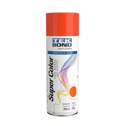 Tinta spray aerossol Super Color Laranja brilhante 350ml Tekbond