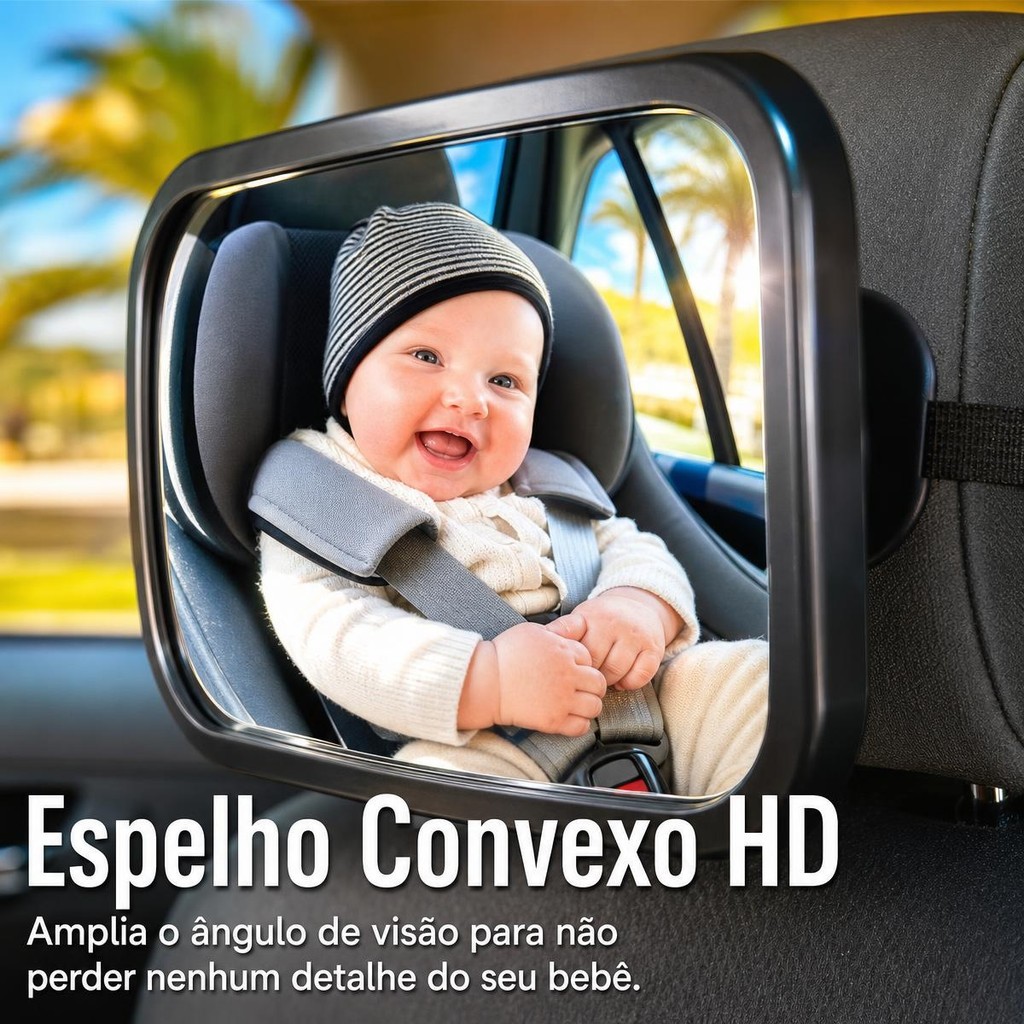 1/2/3Pcs Espelho Retrovisor Banco Traseiro Bebê Conforto Cadeirinha Campo de visão amplo Material inquebrável