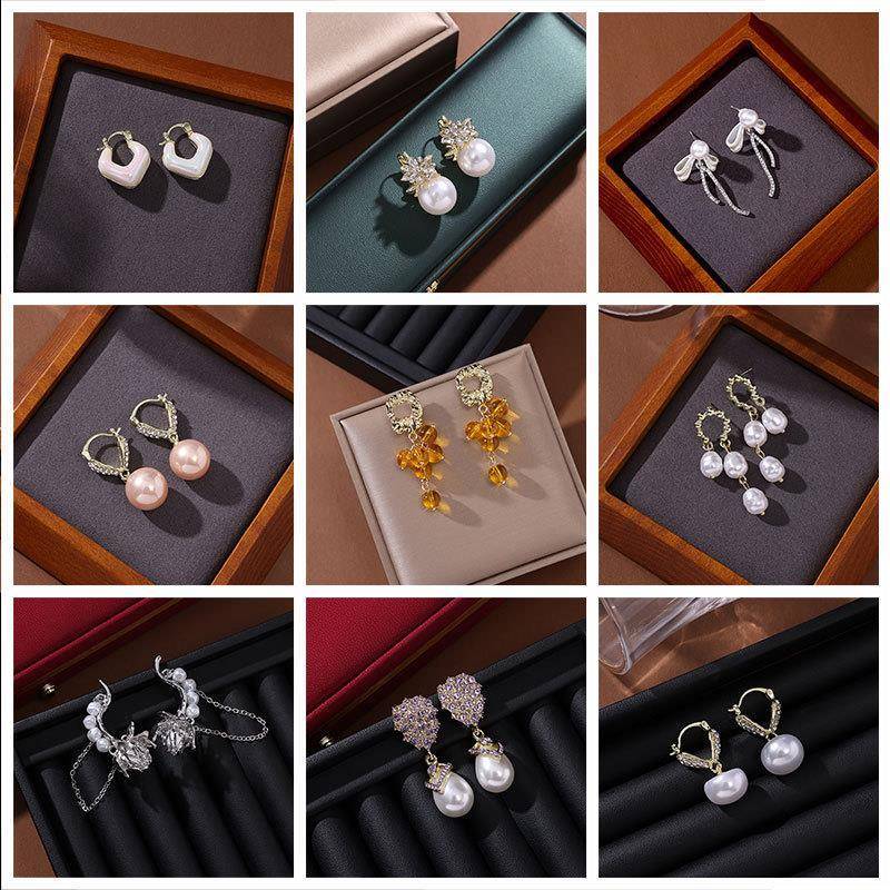Brincos de pérola de diamante estilo coreano brincos de alta qualidade fresco doce borboleta brincos femininos fornecime