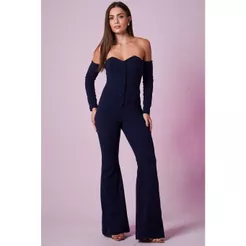 Macacão Fit Crepe Dri Planet Girls Azul Escuro