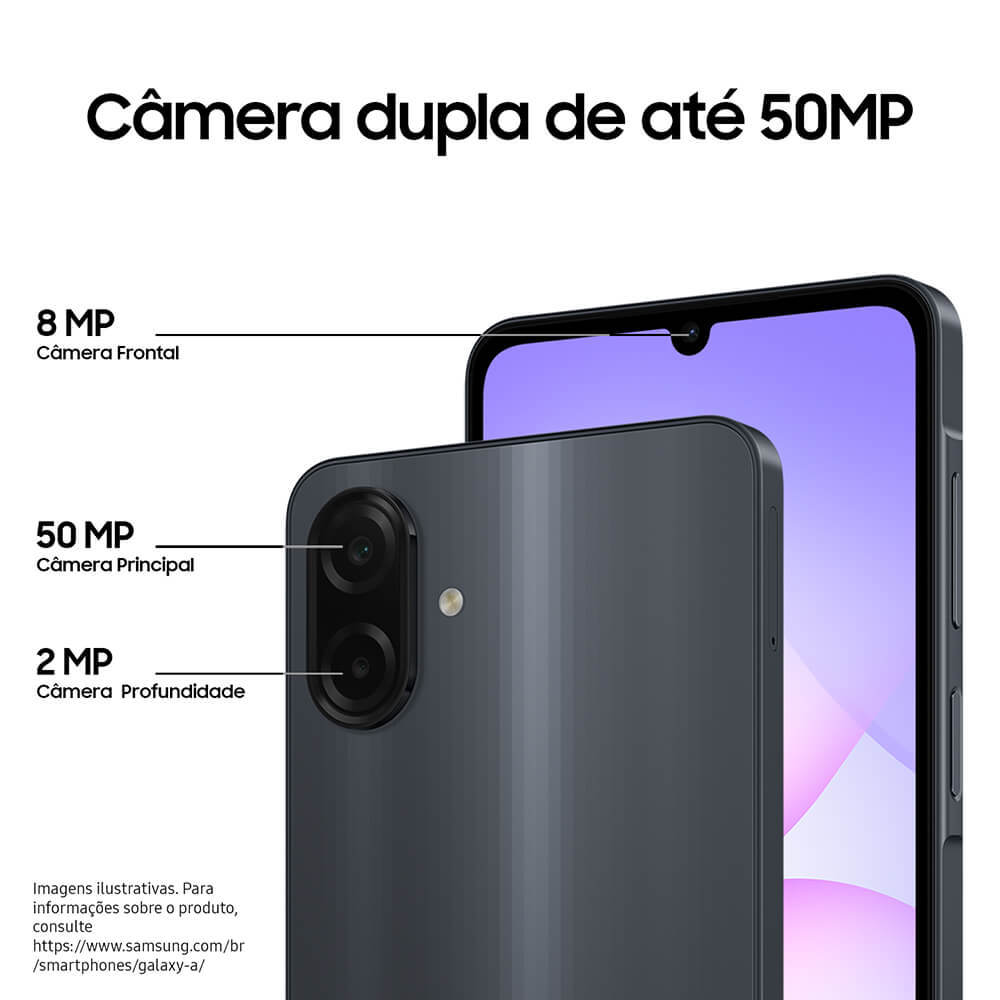 Celular Samsung Galaxy A07 128GB, 4GB, Câmera 50MP, Tela 6.7", Proteção IP54, Processador 6nm · foto 2