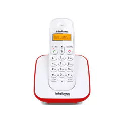 Telefone sem Fio Digital TS 3110 Branco com Vermelho Intelbras