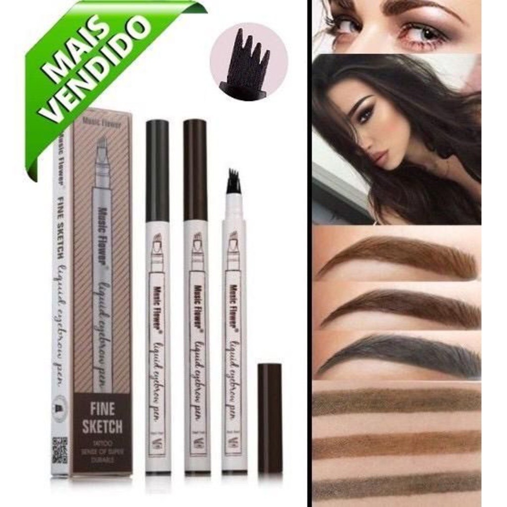 Caneta Lapis Henna Efeito Microblading Sobrancelha