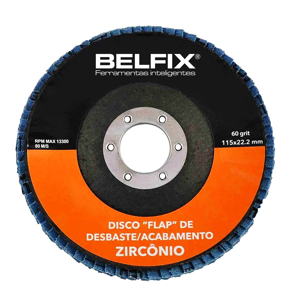 Disco Flap 4.1/2'' de Desbaste e Acabamento Zircônio G 120 Bel em Oferta na Shopee