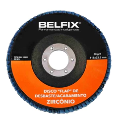 Disco Flap 4.1/2'' de Desbaste e Acabamento Zircônio G 120 Bel
