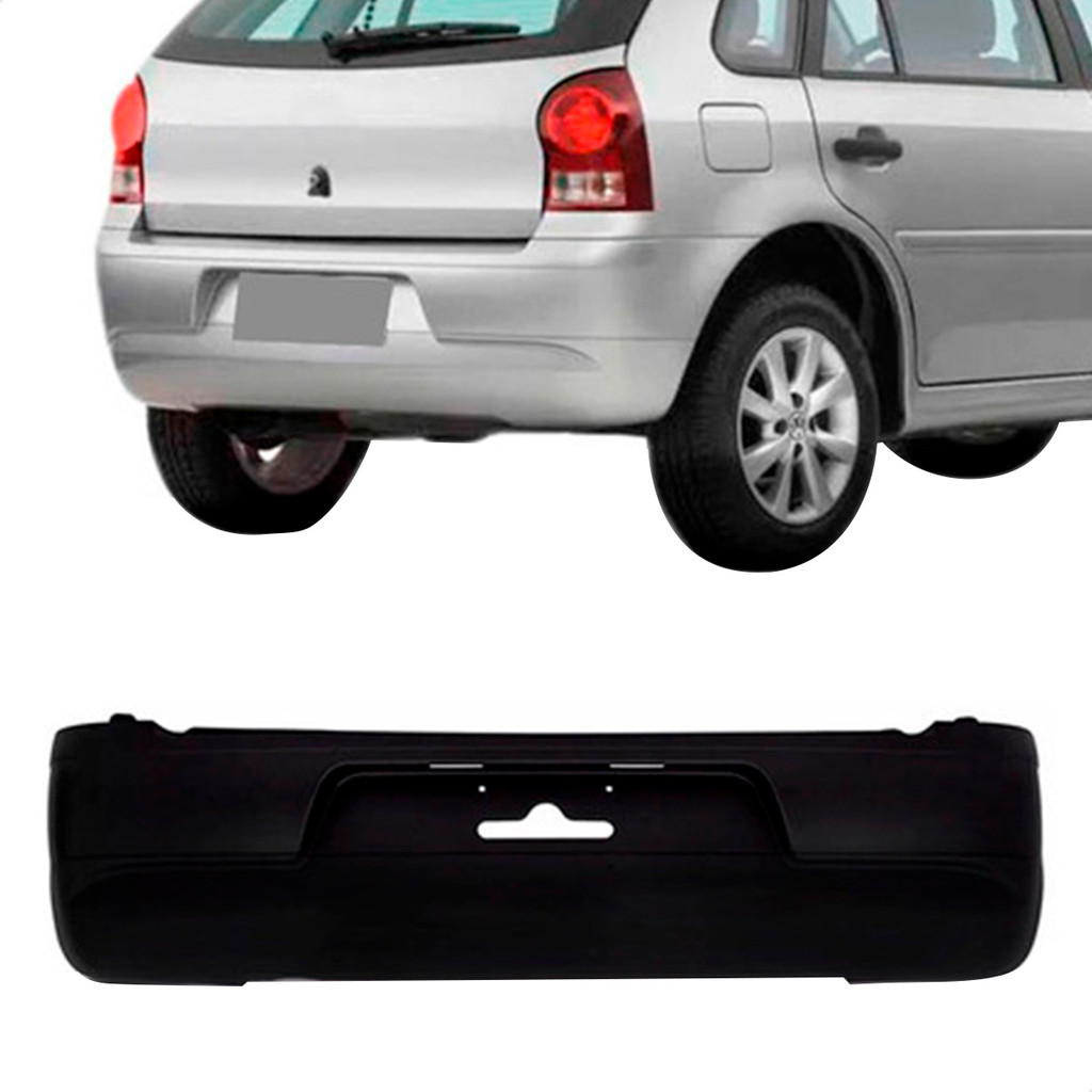Parachoque Traseiro Gol G4 2005 2006 2007 2008 2009 2010 2011 2012 2013 Preto Liso