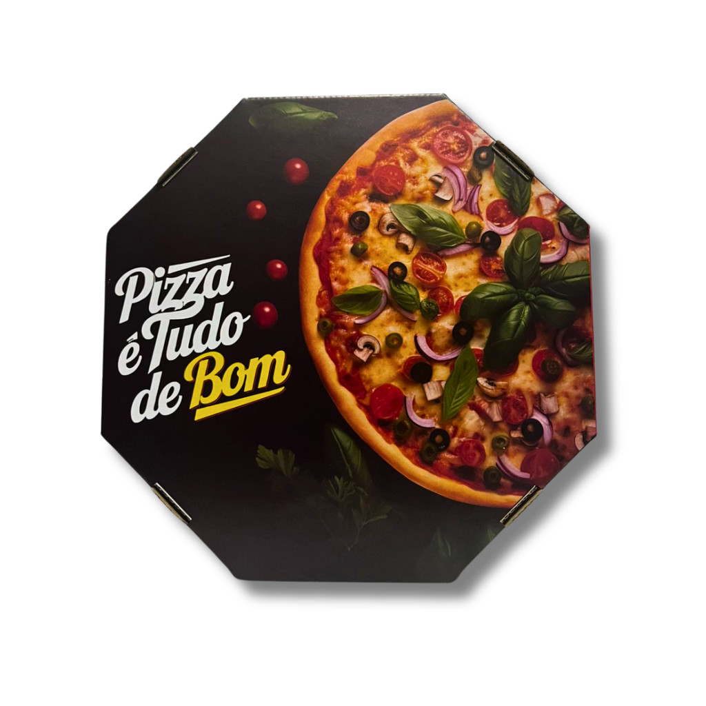 Caixa de Pizza Pop - Fundo Branco - 50un