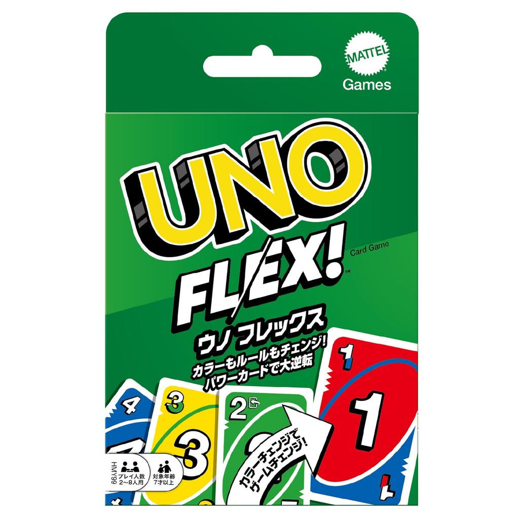 Jogo de cartas Mattel Games UNO Flex, jogo de festa para 2 a 8 jogadores, a partir de 7 anos, HMY99