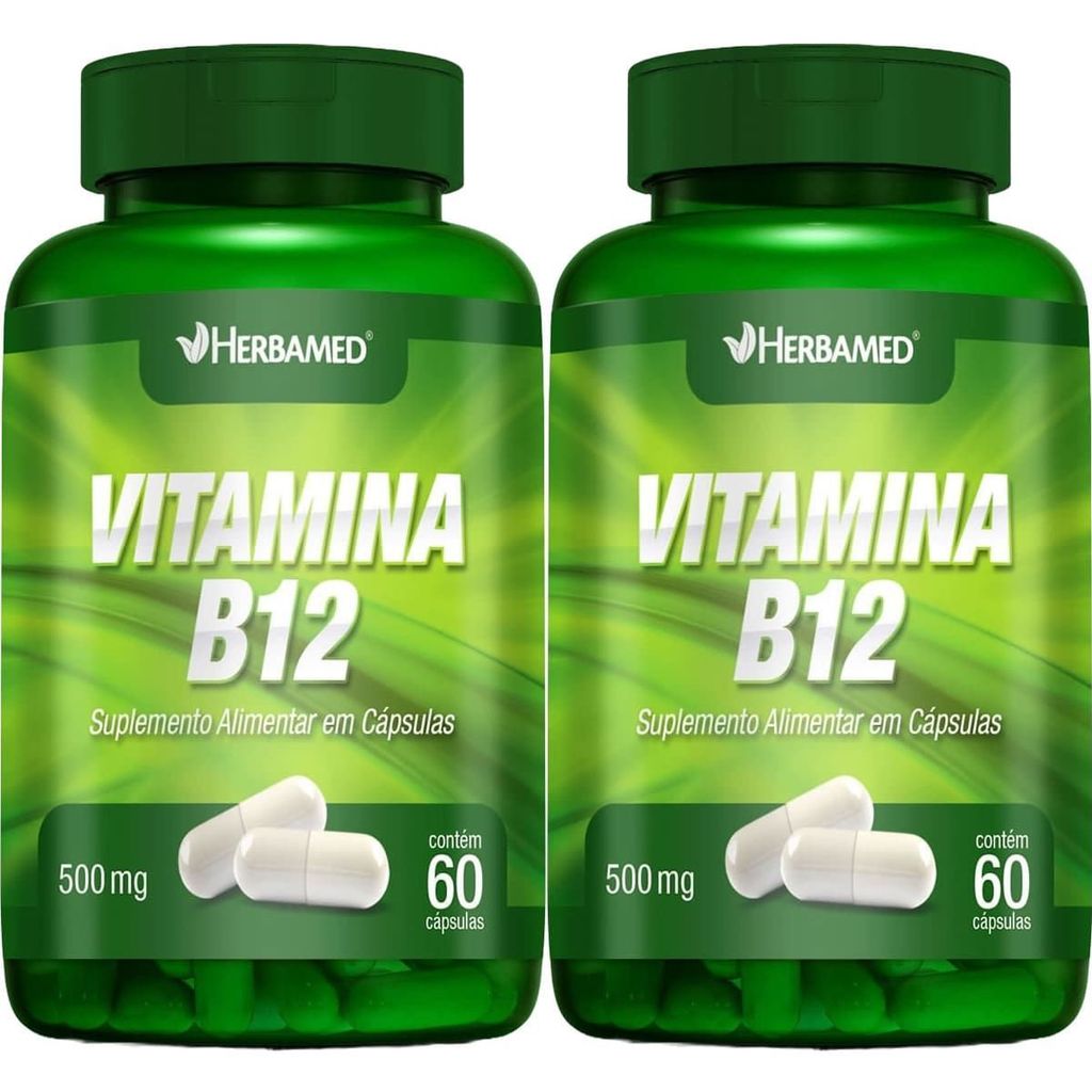 Kit 2X Vitamina B12 - 60 Cápsulas - Herbamed em Oferta na Shopee