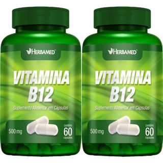Kit 2X Vitamina B12 - 60 Cápsulas - Herbamed em Oferta na Shopee