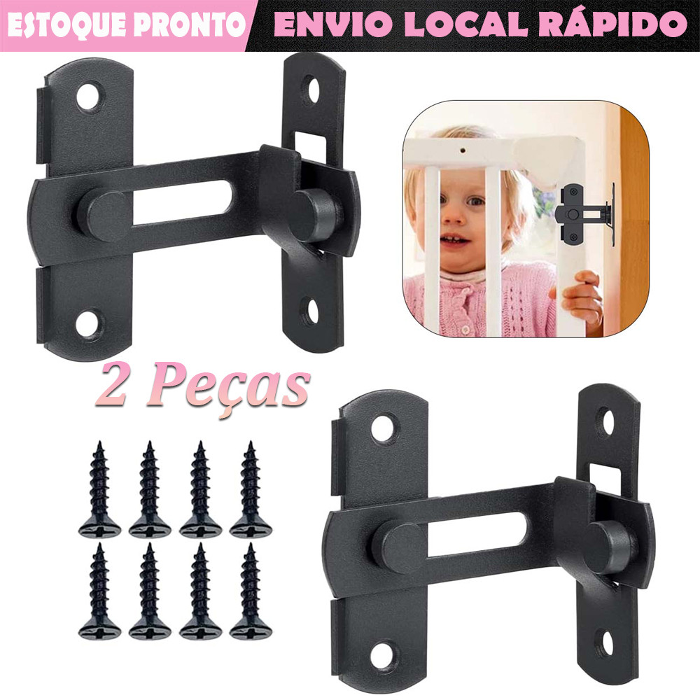 90° Trinco Tarjeta Ferrolho Porta Janela Armario Fechadura Aço Tramela 2 unidades 2cmx5cm