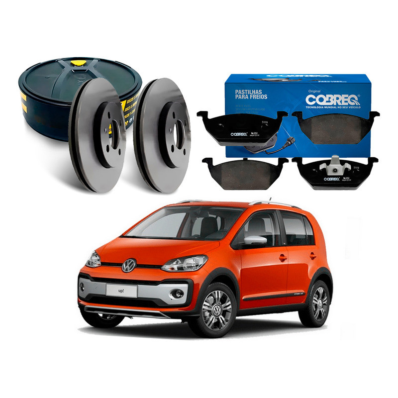 Kit Disco Pastilha Freio Dianteiro Up Tsi Move 1.0 2016 A 2020 em Oferta na Shopee