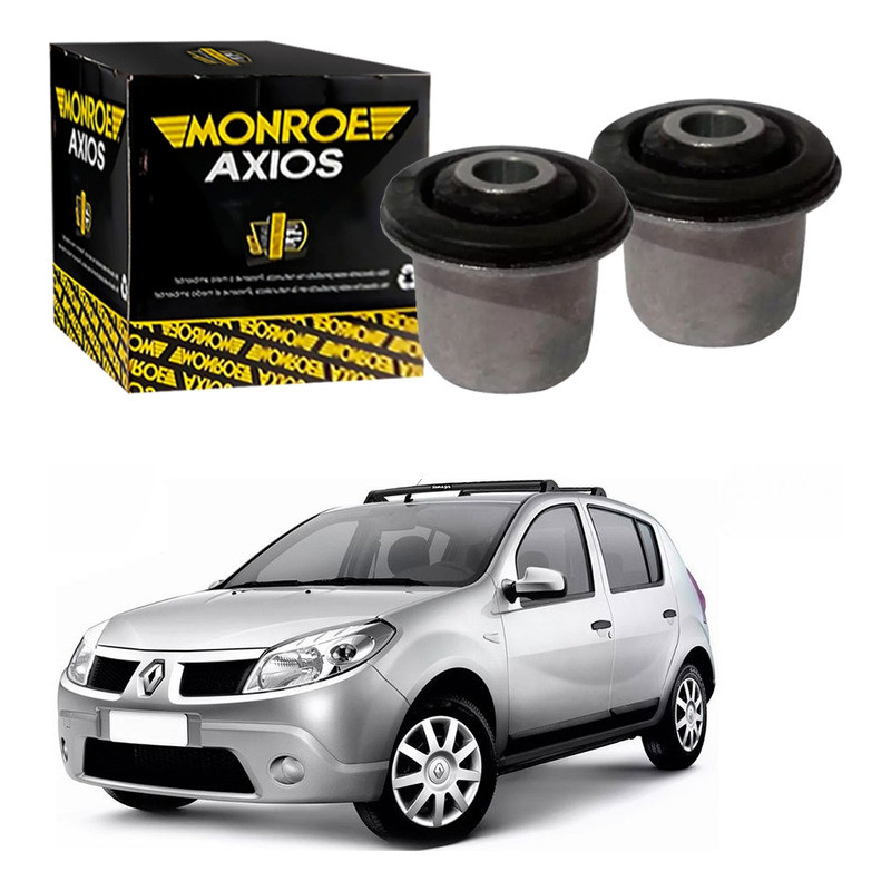 Par Bucha Bandeja Axios Sandero 1.0 1.6 2007 A 2013 em Oferta na Shopee