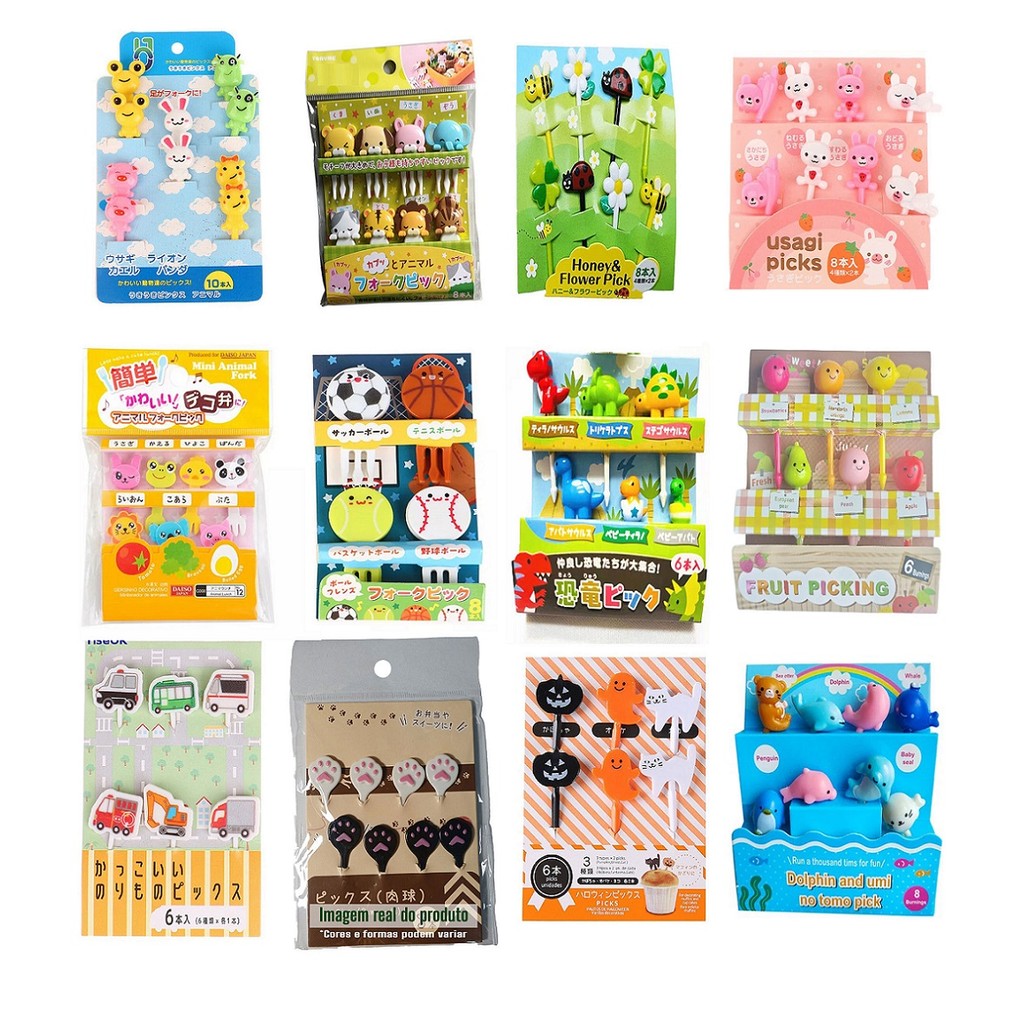 Garfos, Garfinhos, Palitos, Palitinhos Infantil Petisco Frutas Lanches, Lancheira Decoração Alimento