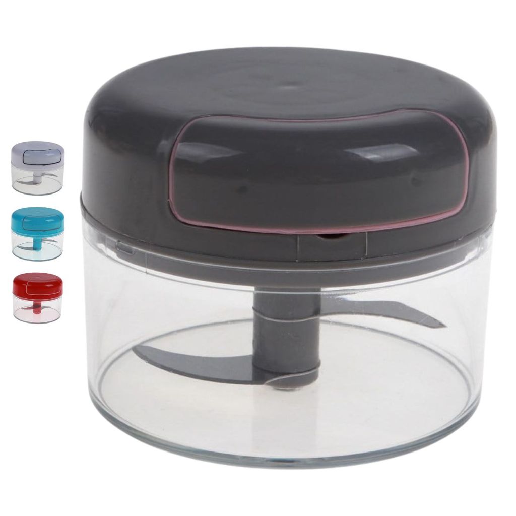 Mini Triturador de Alimentos Manual Processador Picador 2 Lâminas 200 ml