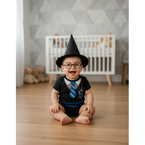 Body Bebê Fantasia Mesvesário Harry Potter Sonserina