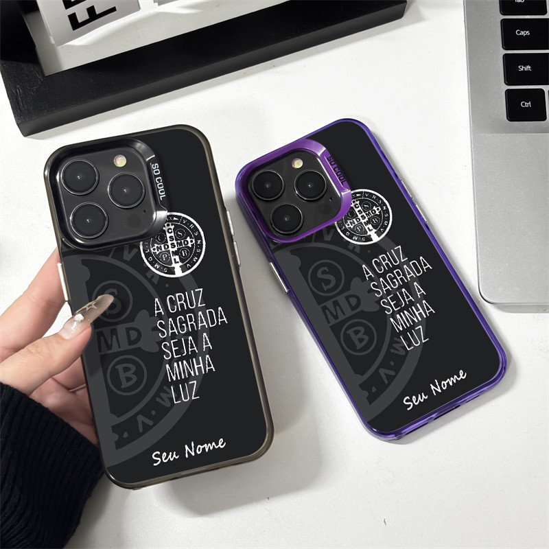 Capinha personalizada Medalha de São Bento cruz para Xiaomi Redmi Note 13 13C 14
