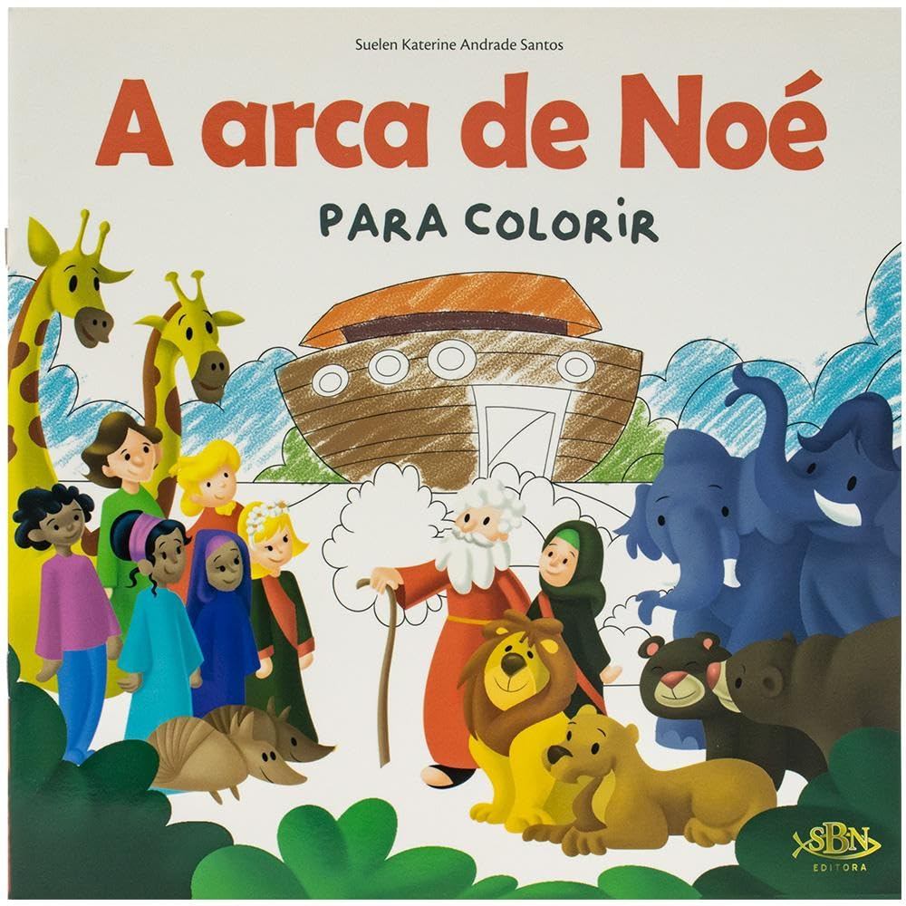 Livro de Colorir | Contos Bíblicos Para Colorir | A Arca de Noé em Oferta na Shopee
