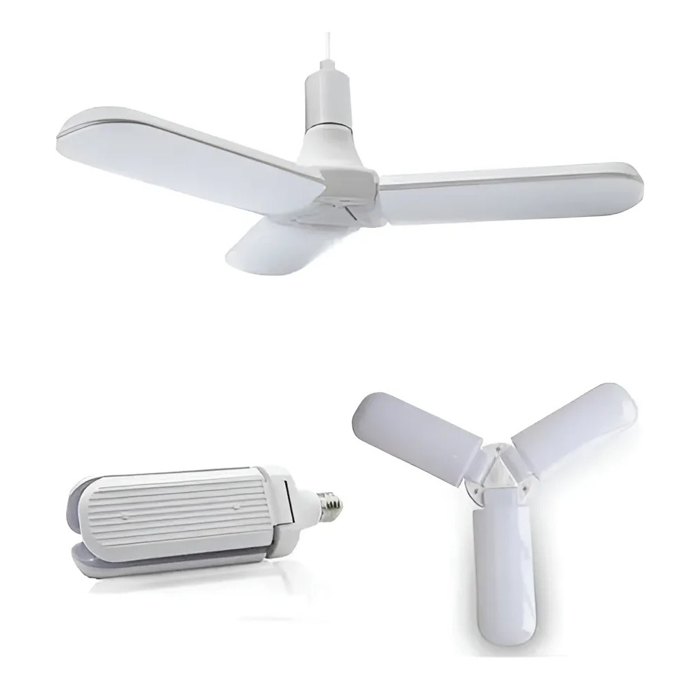 Lâmpada Bulbo LED Pétalas 48W Dobrável Ajustável Multi-Ângulos Luminária Fan Blade de 3/4 Folhas/Pás em Oferta na Shopee