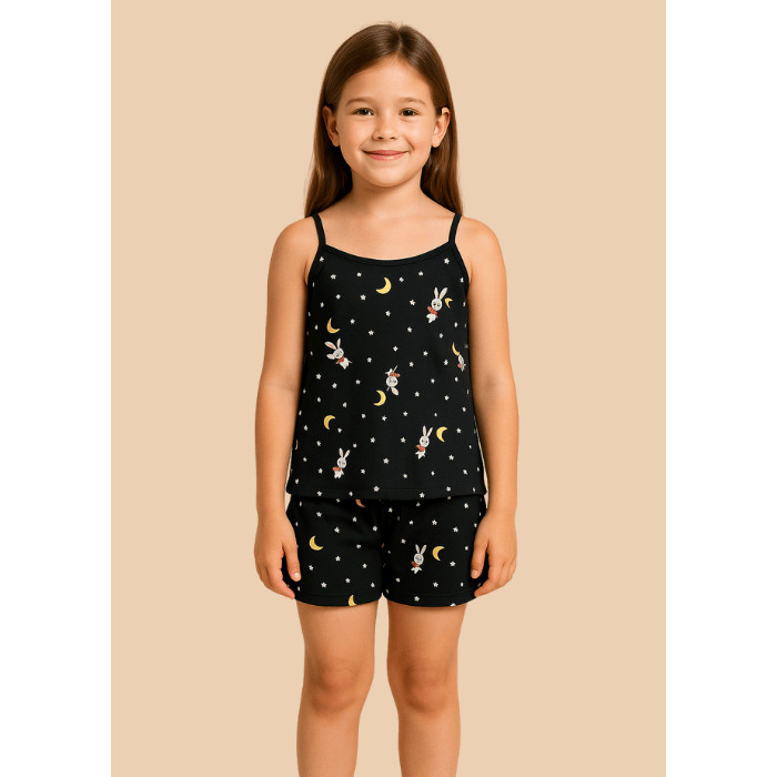 Babydoll Infantil Feminino Regata Canelada Short Suede Roupa de Dormir Confortavel