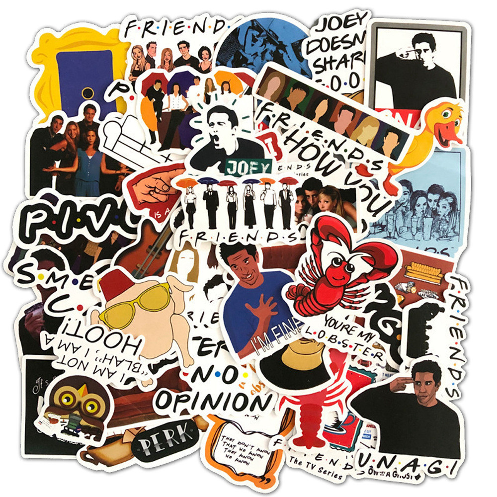 50 Peças De Adesivos De Graffiti Da Série De TV Americana Friends-Decalques À Prova D'água Para Capas De Telefone , Baga em Oferta na Shopee