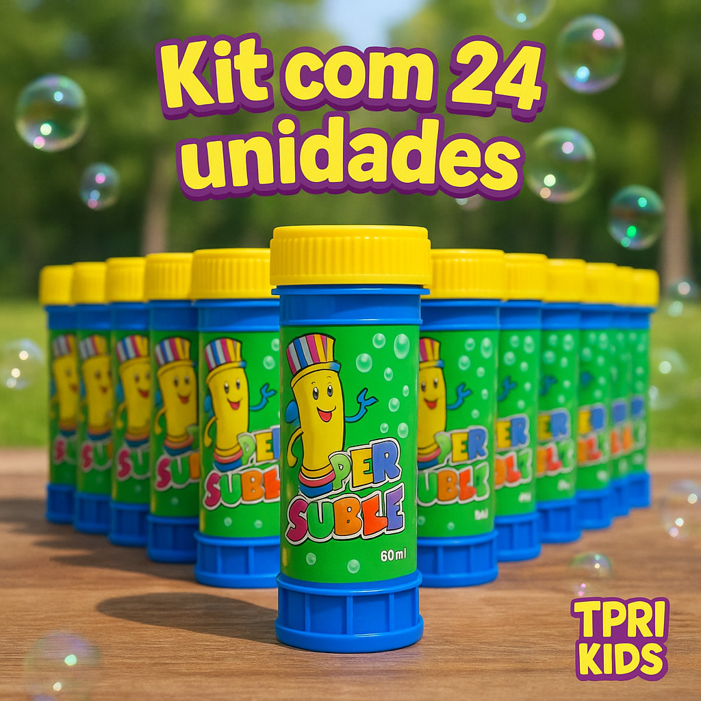 Kit 24 Bolha de Sabão Brinquedo Infantil Lembrancinha Festa Aniversário Brinde Escolar Junina Top 3