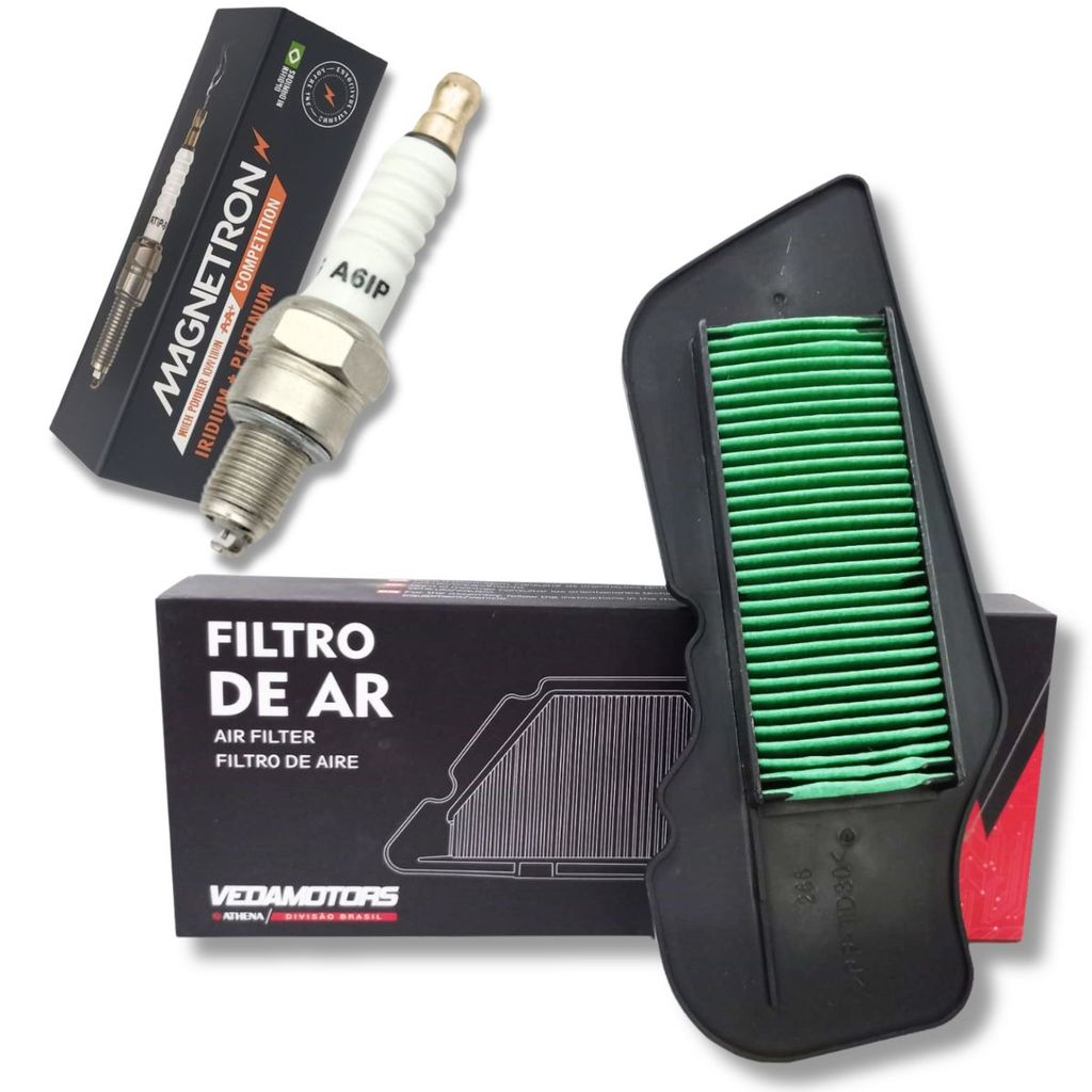 Filtro de Ar e Vela Irdium P/ Yamaha Neo 125 2016-2025