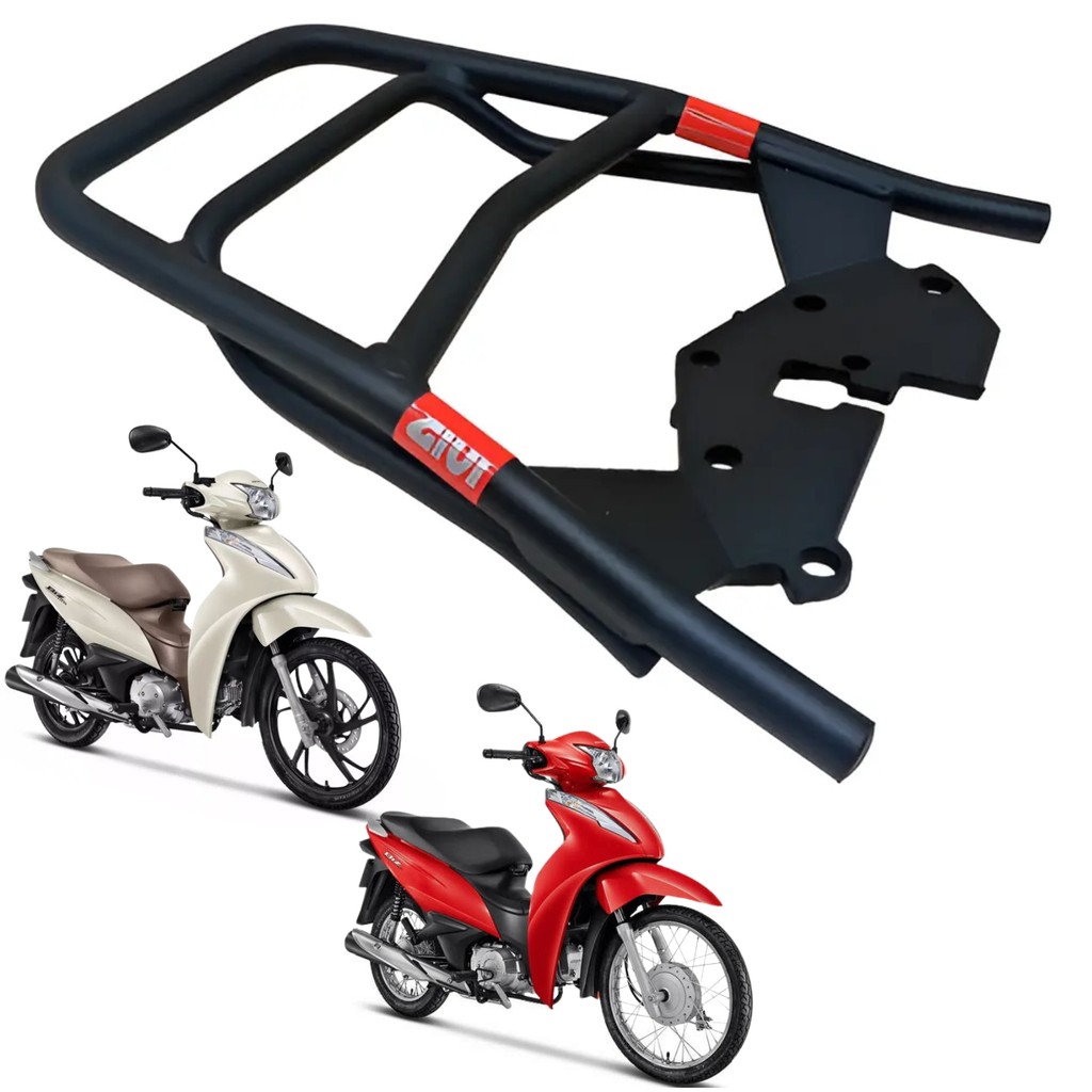 SUPORTE BAU BAGAGEIRO GIVI HONDA BIZ 110 / BIZ 125 2018 2019 2020 2021 2022 2023 2024 2025 2026