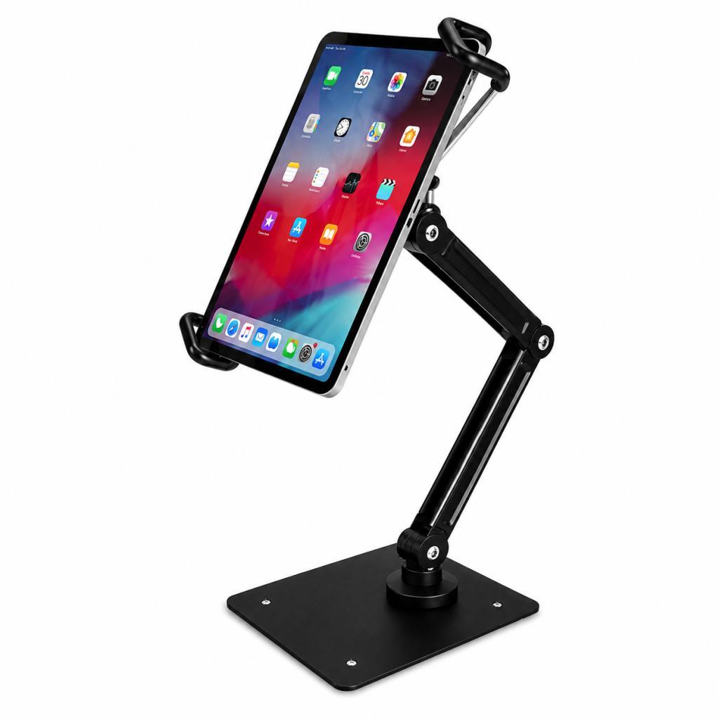 Suporte Articulado Antifurto P/ Tablet iPad Samsung P/ Mesa, Ideal P/ PDV, Empresas, Academias e Atendimento