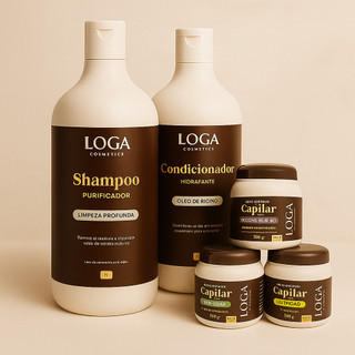 Kit Shampoo e Condicionador + Cronograma Capilar Hidratação/ Nutrição/ Reconstrução