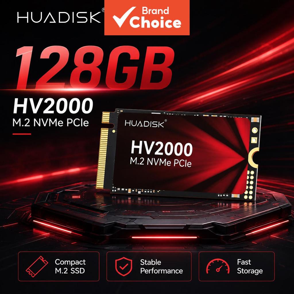 HUADISK M.2 NVMe 2242 128GB SSD Disco rígido M2 PCIe Gen3x4 de estado sólido int