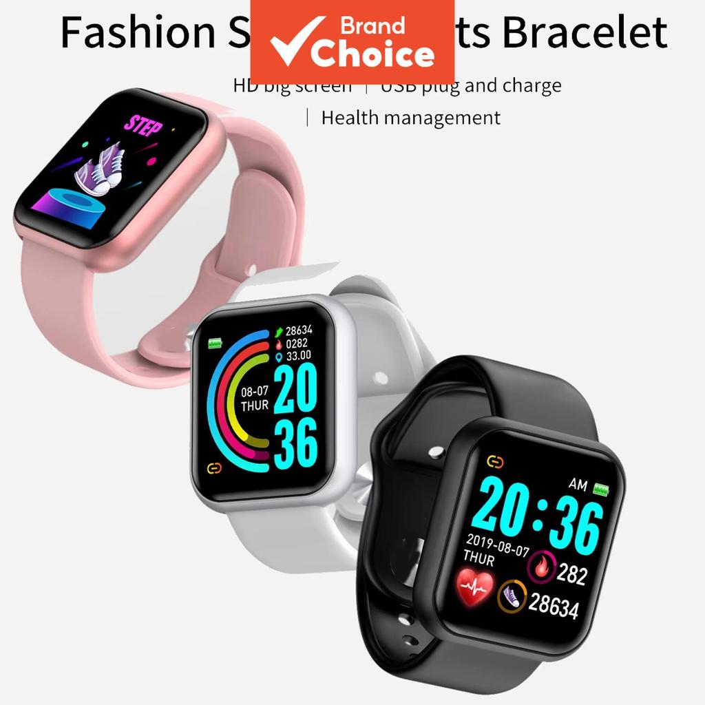 Relógio Inteligente Esportivo Feminino Pulseira Masculina Smartwatch Conectado Controle de Música Player Fitness Monitor