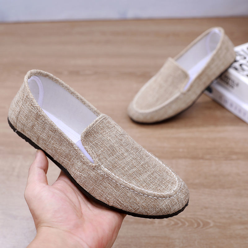 Sapatos de lona masculinos primavera respirável ervilhas sapatos casuais masculinos versão coreana sapatos masculinos de