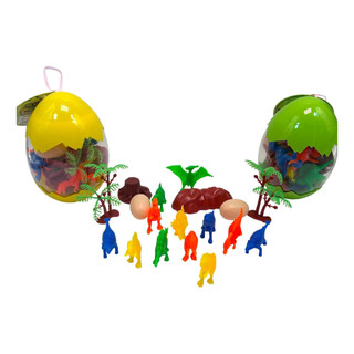 Brinquedo Infantil Dinossauro Choca Ovo Surpresa  com 18 Peças