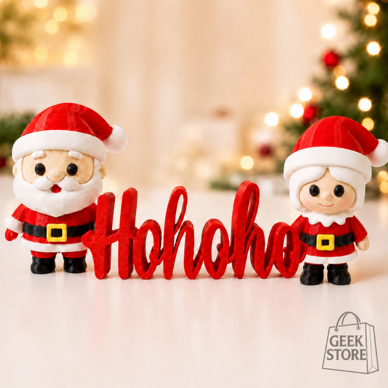 Enfeites Natalinos Papai Noel, Mamãe Noel ou Casal Noel para Decoração de Natal