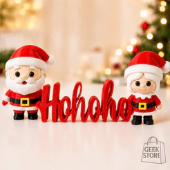 Enfeites Natalinos Papai Noel, Mamãe Noel ou Casal Noel para Decoração de Natal