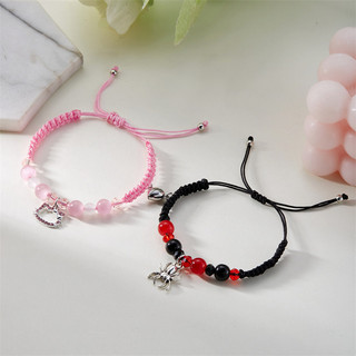 2 Pulseiras Magnéticas de Casal do Homem-Aranha e da Hello Kitty, Acessórios de Amizade Feitos à Mão J17U